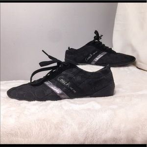 Coach Black Signature Belina Lace Logo Sneakers